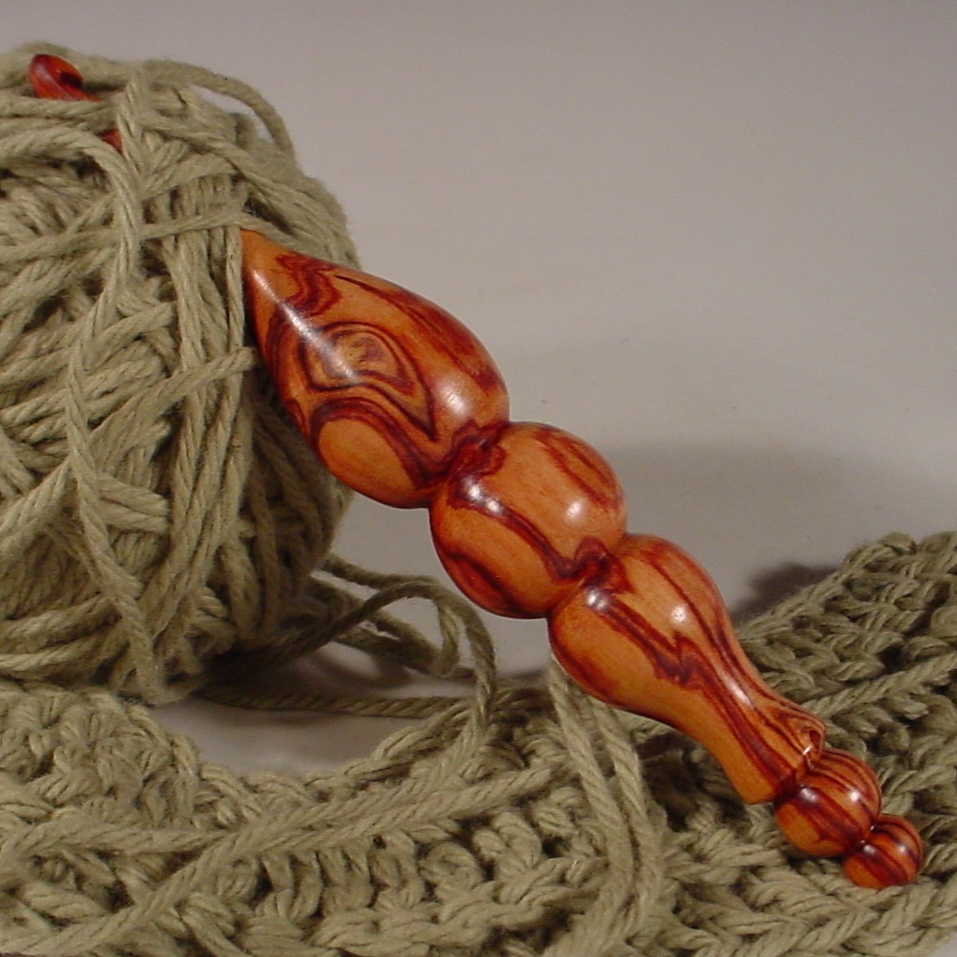 Handcrafted Ergonomic Crochet Hooks, 7'', France