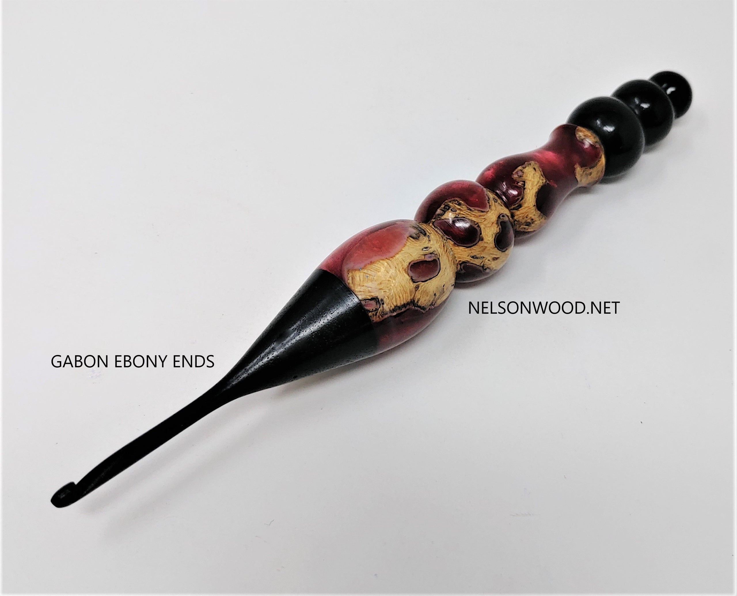 Crochet Hook made from Olivewood by Texas Artist Bryan Nelson